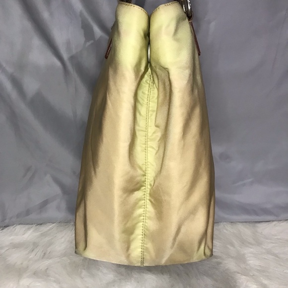 Beautiful Vintage Prada Cammello Nylon w/ Leather Handles Shopping Tote Bag - Picture 5 of 15